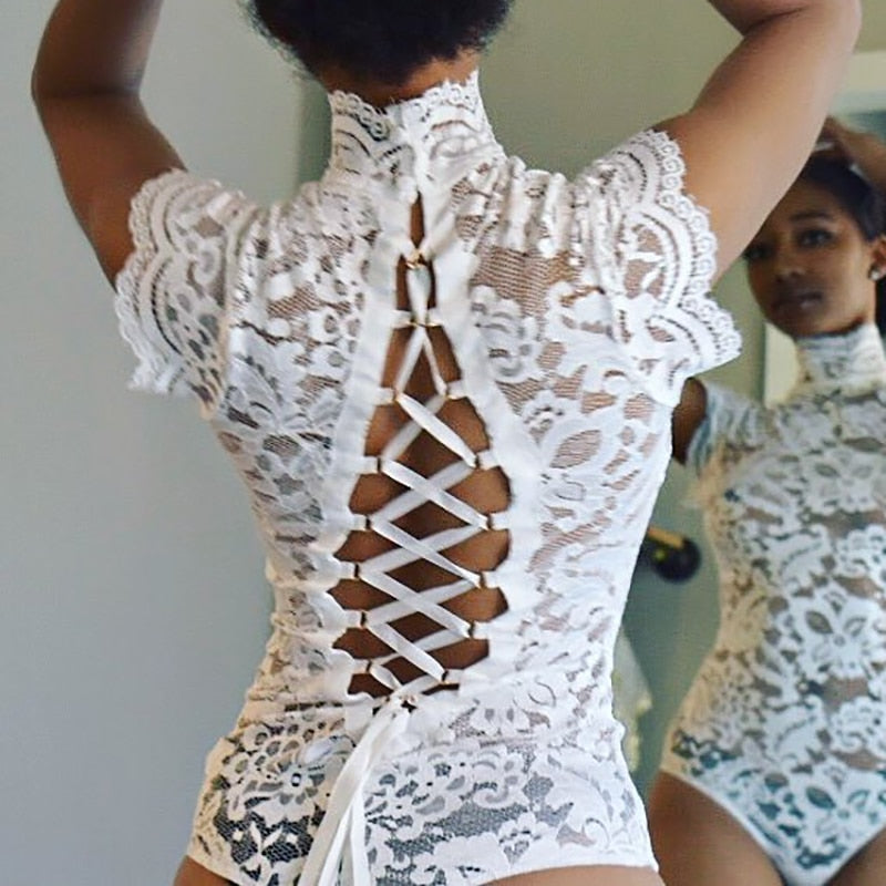 Bodysuit sexy back lace Lingerie-Avenue