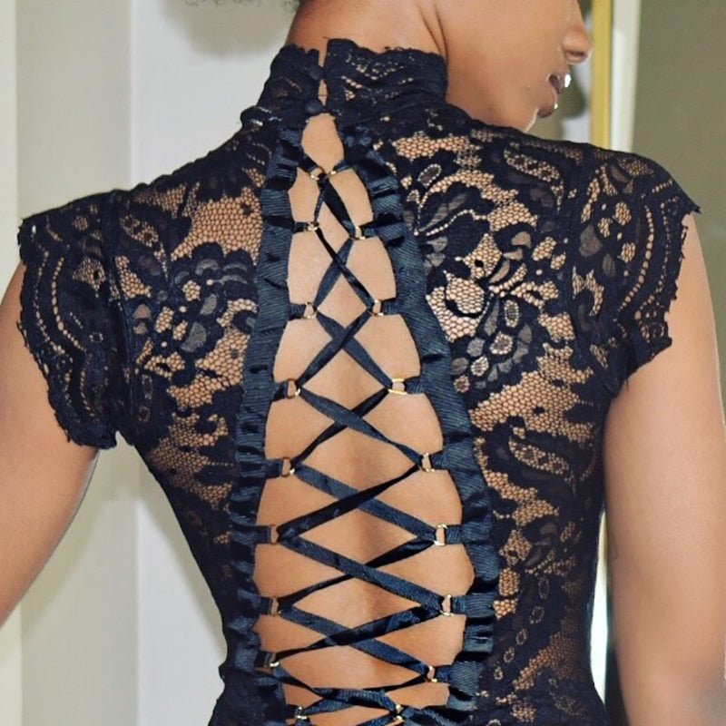 Bodysuit sexy back lace Lingerie-Avenue