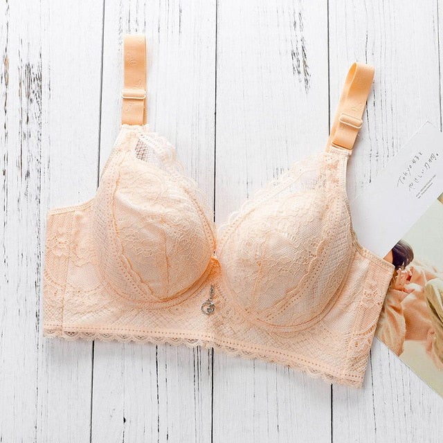 Lace bra plus size thin cup Lingerie-Avenue