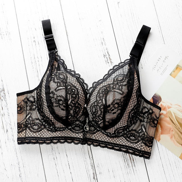 Lace bra plus size thin cup Lingerie-Avenue