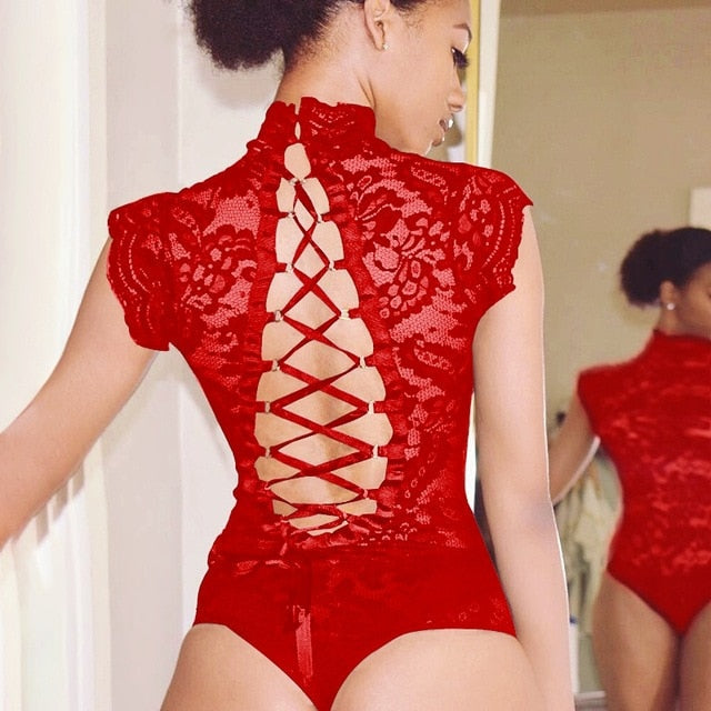 Bodysuit sexy back lace Lingerie-Avenue