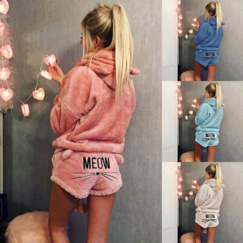 Pajama fluffy cat Lingerie-Avenue