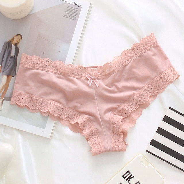 Back bandage satin lace panty Lingerie-Avenue