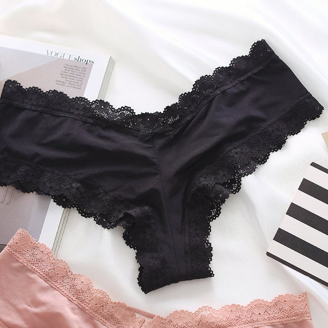 Back bandage satin lace panty Lingerie-Avenue