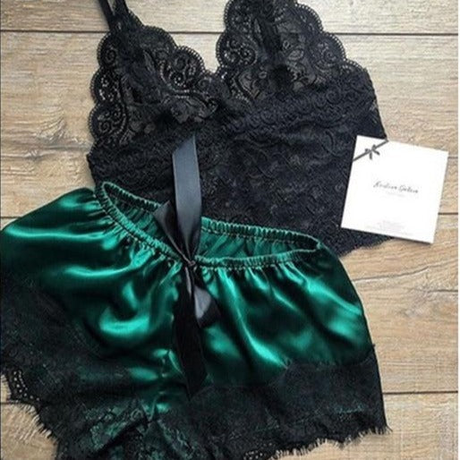 Sleepwear satin lace fashion Lingerie-Avenue